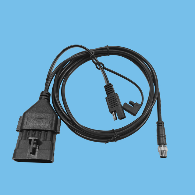 6 pins divided into 2+4 to connect the diagnostic cable