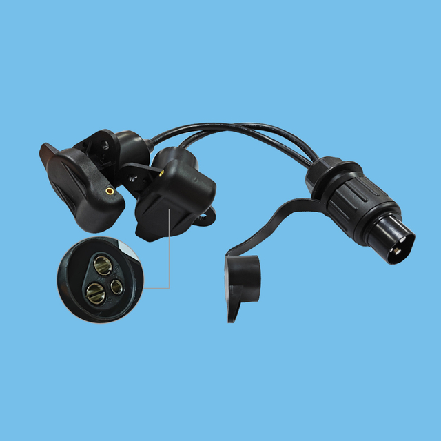 Car 3-hole plug power cord socket connection line