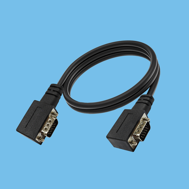 D-SUB 15P/90 ° male to male elbow extension cable