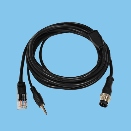 M12/RJ45/audio adapter cable