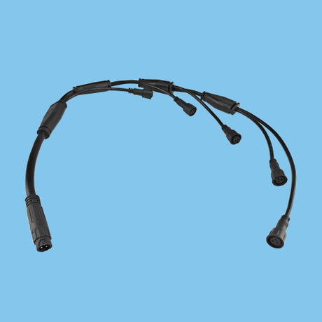 Series M10- Three-core waterproof connector custom wiring harness