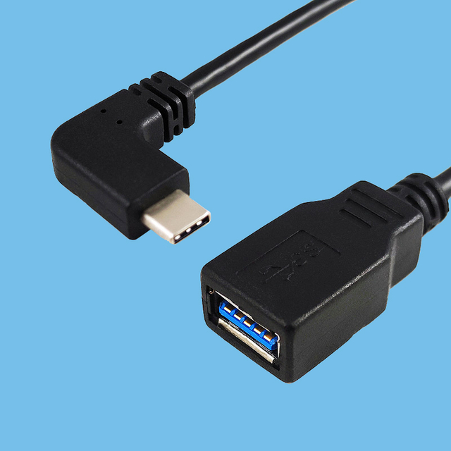 USB-3.0-Female ---USB-TYPE-C-Male - 90 degrees