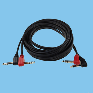 Dual Channel Elbow 6.5 mm Audio Transmission Cable