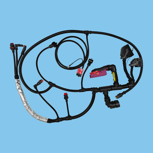 Customized integrated wiring harness for automotive engine and gearbox