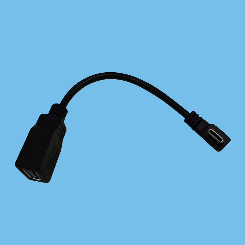 USB-3.0-A-Female ---TYPE-C-Male - 90 degree data cable
