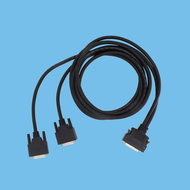 HPDB 50 PIN Male - DB 15 PIN Double head in series type 360 degree EMI protection