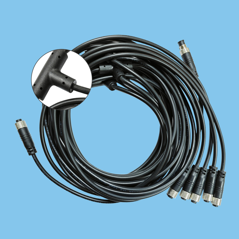 M8 aviation three core plug/7-pin series connection wire