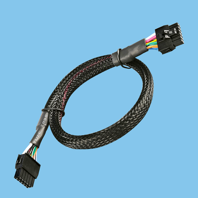12-pin plug-in wiring harness - tape braiding