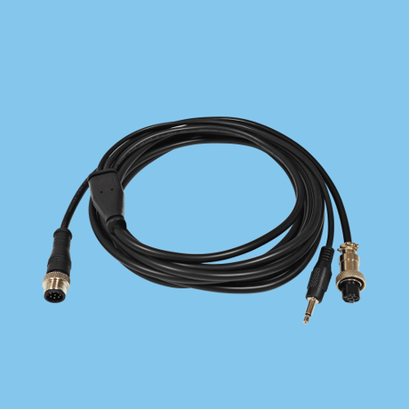 M12 aviation waterproof male and female audio connection cable