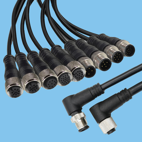 M12 Cable IP65 IP67 IP68 Waterproof Power Connector M12 Cable