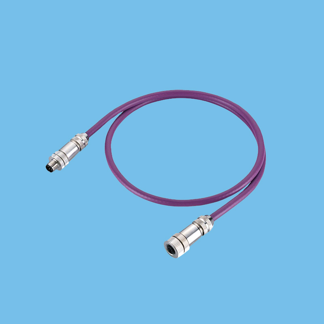 M8 4PIN Male - Female All Metal Copper Shell Connector Waterproof IP67