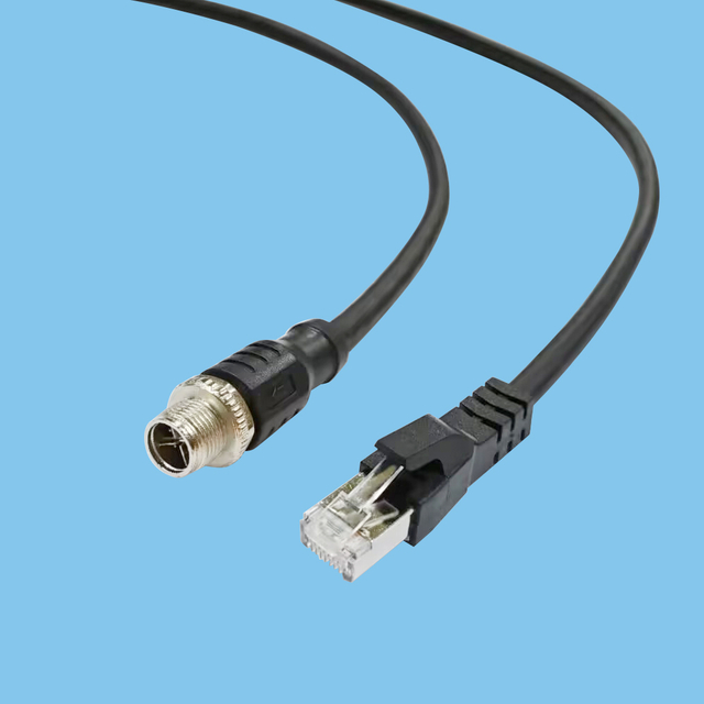 M12-X to RJ45 industrial Ethernet cable