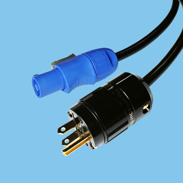 American standard power to audio three core power connection cable