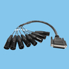D-suB 25 pin revolution 8P XLR male