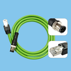 4-core D-type M12 to RJ45 code reader connection cable/2/