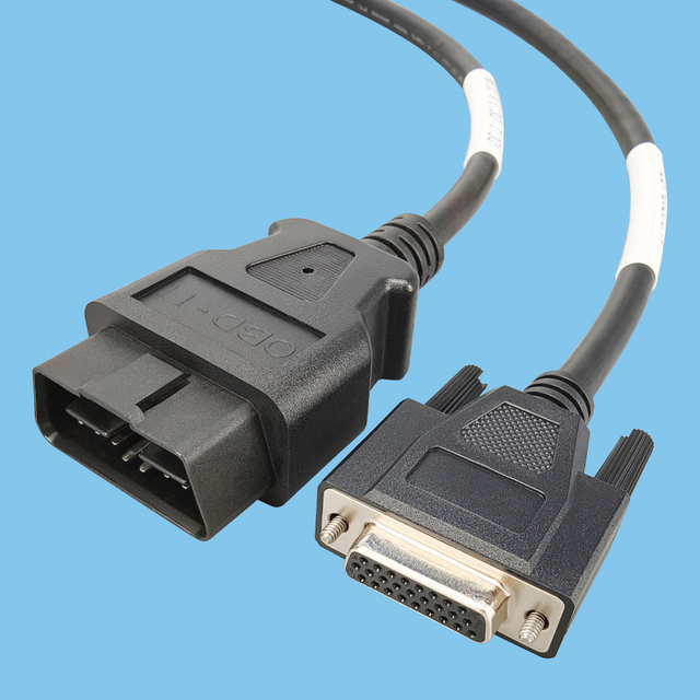 D-SUB 26-pin to OBD automotive diagnostic wiring harness